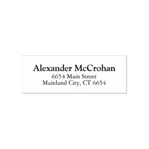 Familienname Einfache Typografie-Rücksendeadresse Permastempel