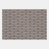 Familienname Einfacher Weihnachtsurlaub Craft Geschenkpapier Set (Vorderseite 3)