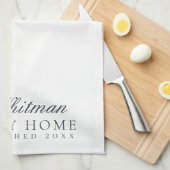 Familienname Eleganth White Geschirrtuch (Viertel Falte)