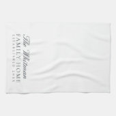 Familienname Eleganth White Geschirrtuch (Horizontal)