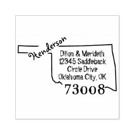 Familienname Erstellen Sie eigene Oklahoma-Rücksen Gummistempel