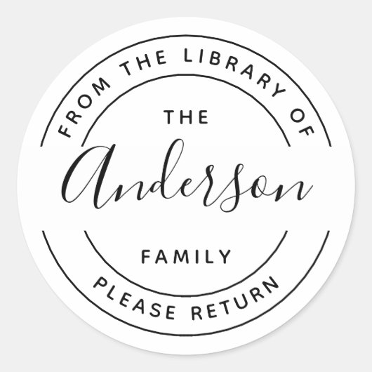 Familienname | Erstellen Sie Ihr eigenes Round-Buc Runder Aufkleber (Vorderseite)