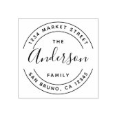 Familienname | Erstellen Sie Ihre eigene Round-Rüc Gummistempel (Prägung)