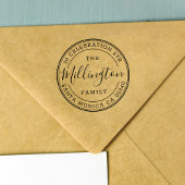 Familienname | Erstellen Sie Ihre eigene Round-Rüc Permastempel