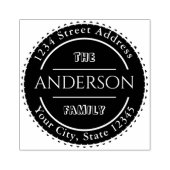 Familienname, Erstellen Sie Ihre eigene Round-Rück Gummistempel (Prägung)