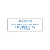 Familienname Erstellen Sie Ihre eigene Rücksendead Permastempel (Design)