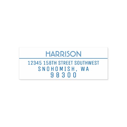 Familienname Erstellen Sie Ihre eigene Rücksendead Permastempel (Design)