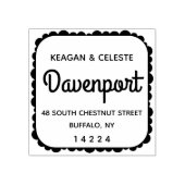 Familienname Erstellen Sie Ihre eigene Square-Rück Gummistempel (Prägung)