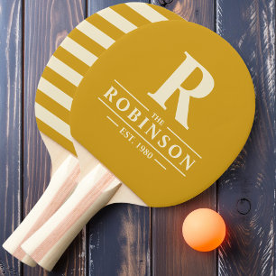 Familienname & Erstklassiges Polo Golden Ochre Tischtennis Schläger