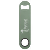 Familienname Farm Rustic Windmill Sage Green Speed Flaschenöffner (Vorderseite)
