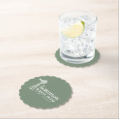 Familienname Farm Rustic Windmill Sage Green Untersetzer (Vor Ort)