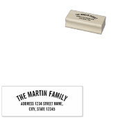 Familienname Fett gekurbelte Text-Rücksendeadresse Gummistempel (Stempel)
