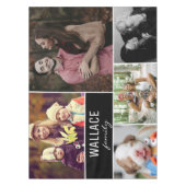 Familienname Foto Collage Wiedersehen Tischdecke (Vorderseite)