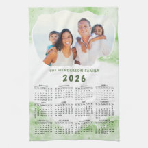 Familienname Foto Grün Weiß 2026 Kalender