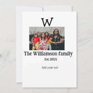 Familienname Foto Jahr rustikal vintage Wiedersehe Feiertagskarte