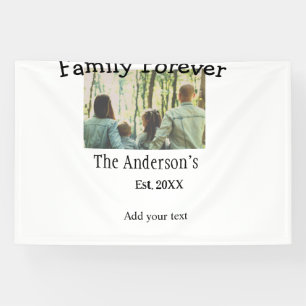 Familienname Foto Jahr rustikale Vintage Ferien hi Banner