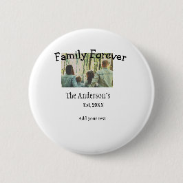 Familienname Foto Jahr rustikale Vintage Ferien hi Button