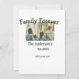 Familienname Foto Jahr rustikale Vintage Ferien hi Feiertagskarte