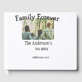 Familienname Foto Jahr rustikale Vintage Ferien hi Gästebuch