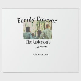 Familienname Foto Jahr rustikale Vintage Ferien hi Geschenkpapier