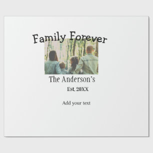 Familienname Foto Jahr rustikale Vintage Ferien hi Geschenkpapier