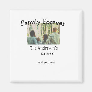 Familienname Foto Jahr rustikale Vintage Ferien hi Magnet