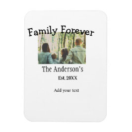 Familienname Foto Jahr rustikale Vintage Ferien hi Magnet