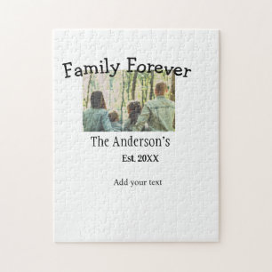 Familienname Foto Jahr rustikale Vintage Ferien hi Puzzle
