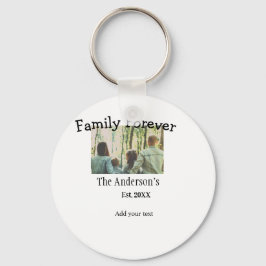 Familienname Foto Jahr rustikale Vintage Ferien hi Schlüsselanhänger