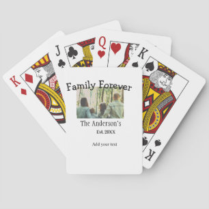 Familienname Foto Jahr rustikale Vintage Ferien hi Spielkarten