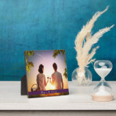 Familienname Foto lila Monogramm Fotoplatte (InSitu)