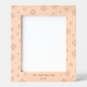 Familienname Foto Snowflake Holiday Keepake Geätzte Rahmen (Vorderseite)