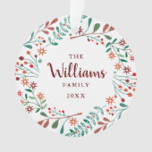 Familienname Foto Weihnachtsfeiertag Florenz Ornament (Vorderseite)