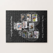 Familienname FotoCollage | Familienbaumherz Puzzle (Horizontal)