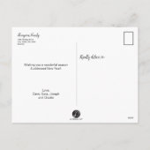 Familienname Fotos Geschenk Bow Gold Weihnachten (Rückseite)