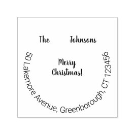 Familienname Frohe Weihnachtszeit-Rücksendeadresse Permastempel