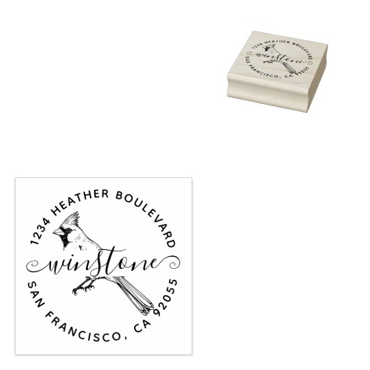 Familienname für benutzerdefinierten Kardinal-Voge Gummistempel (Stempel)