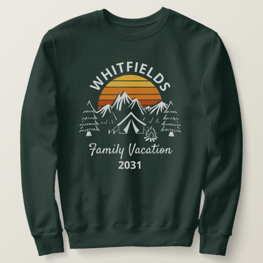 Familienname für Camping Urlaub Familienname Sweatshirt (Design vorne)