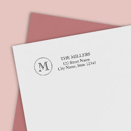 Familienname für das Monogramm, rund um die Grenze Permastempel