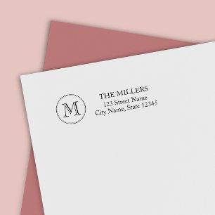 Familienname für das Monogramm, rund um die Grenze Permastempel