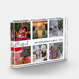 Familienname für Foto-Collage Familienname Gesegne Fotoblock