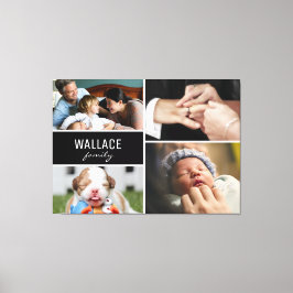 Familienname für mehrere Fotos Leinwanddruck