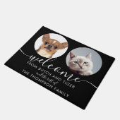 Familienname für personalisierte Fotos Fußmatte (Schrägansicht)