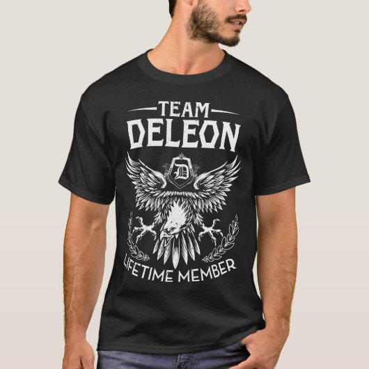 Familienname für Team DELEON Lifetime-Member T-Shirt (Vorderseite)