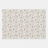 Familienname für Weihnachts-Foto Geschenkpapier Set (Vorderseite)