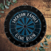 Familienname Game Room Blue Dartscheibe