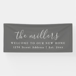 Familienname | Grau | Party für die Haushaltserwär Banner