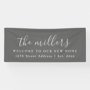 Familienname   Grau   Party zur Aufwärmung Banner