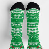 Familienname Green Nordic Sweater Weihnachtsmuster Socken (Oben)