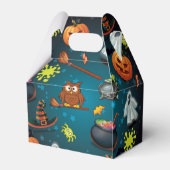 Familienname Halloween-Muster Personalisiert Geschenkschachtel (Rückseite)